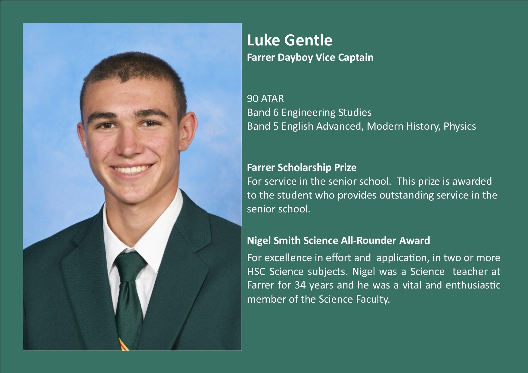 Farrer Memorial Agricultural High School 2022 Hsc High Achievers